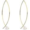 SINGULARU Orecchini A Cerchio Congo Con Perle, Argento 925 Placcato Oro 18kt, Diametro 12 Mm, Gioielli Donna Eleganza