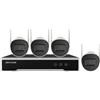 HikVision NK44W0H-1T Kit Wi-Fi 4 MP composto da 4 telecamere, 1 NVR completo di HHD da 1 TB - HikVision
