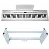Echord SP20 W Piano Digit 88T Pesati Bianco + WS10 Supporto in legno tre pedali