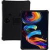 MINGFENG Custodia in silicone antiurto con 4 angoli spessi, compatibile con tablet Fro TCL NxtPaper 11 Plus 11,5 (9469x) con supporto pieghevole e protezione completa (TCL NxtPaper 11 Plus 11,5 (9469x) nero)