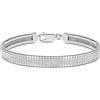 Tuscany Silver Bracciale da Donna in Argento Sterling con Finitura Opaca Piatta da 19 cm/7.5