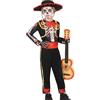 FIESTAS GUIRCA Costume da Scheletro Mariachi per Ragazzi - Abito Messicano del Giorno dei Morti - Costumi di Halloween per Ragazzi Età 7-9 Anni