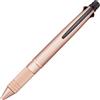 三菱鉛筆 Jetstream 4&1 Metal Edition, penna a sfera da 0,5 mm (nero, rosso, blu, verde) e portamine da 0,5 mm, oro rosa