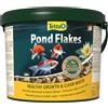 TETRA 10 litri Tetra Pond Flakes Mix di Mangime Completo in Scaglie Fiocchi per Carpe Koi Pesci Rossi da Laghetto Stagno