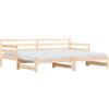 vidaXL Letto da giorno allungabile bianco 80x200 cm in legno di pino massiccio