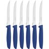 Tramontina Set di Coltelli Dentati per Carne Colore Blu Acciaio Inossidabile Plenus 6 pezzi