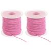 PATIKIL Elastico Per Braccialetti 164 Piedi/50 Metri Lunghezza 1 Mm Diametro 2 Rotoli Resistente Cordone Elastico Per Creazione Gioielli Collane Perline Fai Da Te Rosa