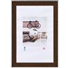 walther design Cornice Noce 40 x 50 cm con Bordo Esterno Argento, Cornice Design Bohémien EN050N