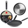 IBILI, Padella da crepes Inducta, 28 cm, alluminio, antiaderente, adatta ai piani a induzione.