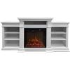 Your Self Srl Camino elettrico caminetto da terra BIDEN in legno Bianco L179 x P48 x H85