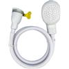 Buaak 2 accessori per doccia per rubinetto da bagno, tubo singolo bianco per lavello da 1,3 m, con morsetto, tubo doccia per rubinetti da bagno spray, rubinetto portatile per vasca da bagno