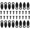 QUARKZMAN Set di 50pz Clip Girevole per Supporto Cornice con 50pz Viti, Chiusure a Pulsante di Rotazione Chiodi Hardware per Cornici Foto Disegno Quadri Appesi Artigianali, Nero