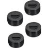 QUARKZMAN Tappo Portaspazzole in Carbone Copertura Plastica per Spazzola Elettrica del Motore Filo Nero Diametro Esterno 16mm/0,63 Altezza 8mm/0,31, 4pz