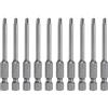 QUARKZMAN 10Pz #2 Punte Cacciavite Phillips PH2 1/4 Gambo Esagonale 2.56 (65mm) Lungo Acciaio S2 Magnetiche Inserti per Avvitatore per Cacciavite Elettrico Punte Trapano 0.157 (4mm) Asta