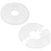 M METERXITY 2-Pack Flangia Divisoria Da Parete, Per Tubo Con Diametro Esterno 0.8 Pollici/20mm Piastra ABS Rotonda Autoadesiva Copritubi Per Tubi Dell'Acqua/Rubinetti [Bianco]