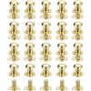 QUARKZMAN 6mm Vite a Testa Sferica Rivetti Bottone Nipplo, Confezione da 20 per Artigianato in Pelle Fai da Te Borsa Cintura, Dorato Chiaro