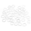 QUARKZMAN M6 Plastica Rotondo Piatto Rondella Guarnizione x 50 pz Nylon Rondella Rotondo Piatto Rondella Guarnizione Guarnizione per Vetro Porta Maniglia, Trasparente