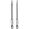 QUARKZMAN 2pz T15 Bit Torx di Sicurezza 1/4 Gambo Esagonale 3 Lungo Acciaio S2 Magnetica Antimanomissione Star Bits Cacciavite Testa Torx con Foro per Rimuovere Viti Fissaggio