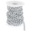 QUARKZMAN 5m Catena a Maglie in Alluminio, Catena a Maglie Ovale Placcata in Rotolo per Creare Artigianato Fai da Te, 9x6x1,5mm, Argento