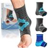 bonmedico Tutore Caviglia - Cavigliera Ortopedica a Compressione per Uomo e Donna - Fascia Elastica Sportiva per Supporto Piede e Caviglia, Traspirante e Unisex, Taglia L