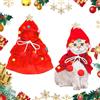 Pwsap Mantello Natalizio Cane Forma di Albero, Costume da Compagnia Natalizio,Vestiti Natale Gatto Cane (Rosso)