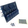 AAA electric equipment Pannello elettrico 6 int. con doppio USB, accendisigaro e voltometro 12 volts