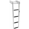 Forniture nautiche italiane Scaletta inox 4 gradini a scomparsa sotto plancia con blocco