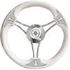 SAVORETTI ARMANDO Volante in poliuretano a 6 razze inox T22 Bianco