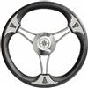 SAVORETTI ARMANDO Volante in poliuretano a 6 razze inox T22 Nero