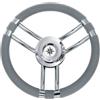 SAVORETTI ARMANDO Volante in poliuretano a 6 razze inox T21 grigio