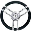 SAVORETTI ARMANDO Volante in poliuretano a 6 razze inox T21 Nero