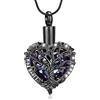 AIWENXI Collana Albero della Vita per Cremazione, Gioiello per Asche in Forma di Cuore, Collana per Asche per Uomini e Donne, Amore, Ricordo, Regalo, Urna per Asche, Ciondolo in Argento Sterling - Io