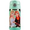 Thermos Kids FUNTAINER STRAW BOTTLE DISNEY 0,35 l, Frozen II, bottiglia termica per bambini in acciaio inox con cannuccia, 12 h freddo, lavabile in lavastoviglie, ermetica senza anidride carbonica,