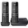 Gigaset Telefono cordless dect doppio con segreteria telefonica, nero/argento Gigaset COMFORT-550A-DUO-BLK
