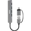Port Designs PORT CONNECT Hub USB 4 Ports 3.0 Slim Combo for BtoC | PORT CONNECT
