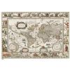 Grupo Erik Sottomano Scrivania Mappamondo Vintage - Tappetino Scrivania Rigido Plastificato, 24,5 x 49,5 cm, Cartina Geografica Antica Decorativa, Proteggi Scrivania per Ufficio e Studio