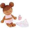 LullaBaby - Bambola da bagno lavabile da 36 cm - Corpo in morbido peluche per un vero gioco d'acqua - Carnagione olivastra e capelli castano chiaro - Bambini 2 anni +