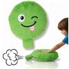 alldoro 60291-2 - Cuscino XXL di Peluche Bravey, Diametro 20,5 cm, per Bambini con Suono e Emozioni, Colore: Verde