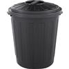keeeper Pattumiera universale con coperchio chiudibile, Plastica resistente (PP), Pattumiera Mini, 7 L, Mats, Grafite