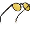 Carfia Retro Occhiali da Sole da Uomo Polarizzati Occhiali Unisex per Uomo e Donna con Struttura in Acetato e Protezione UV400