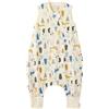 Duomiaomiao Sacco nanna estivo con gambe, 0,5 TOG, 100% cotone, coperta indossabile per bambini, 6-12 mesi