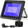 CREATESTAR LED Luce Nera 50W, 365NM Faro UV LED IP66 Impermeabile Faretto UV, Lampada per Festa Glow, Poster Fluorescente, Halloween, Acquario, Bar, Discoteca