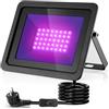 CREATESTAR LED Luce Nera 50W, 395NM Faro UV LED IP66 Impermeabile Faretto UV, Lampada per Festa Glow, Acquario, Poster Fluorescente, Halloween, Bar, Discoteca
