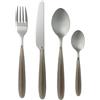 BRANDANI Set Posate 16 Pezzi Tortora Acciaio Inox