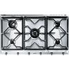 SMEG SRV596GH5 PIANO COTTURA GAS, 5 zone di cottura, dimensioni: L 88,5 cm, P 50 piano in Acciaio inossidabile, Inox Satinato