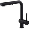 Paffoni Light Cucina Estraibile 2 Getti - Nero Opaco - Codice LIG285NO-MET