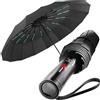 MidingChai Parasole Pieghevole Portatile - Ombrello da Sole Unisex con Manico Design Patentato, Compatto e Leggero per Viaggio (Nero)