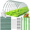 Gobesty KUWUNG Tunnel per Piante 90pcs, Serra per Orto con Guanti, Archi per Serra Orto per File di Giardini, Copertura di Piante, Frutta e Verdura