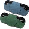AIFUDA 2 Pezzi Supporti per Occhiali da Sole per Visiera Auto, Organizer Portaocchiali Custodia Occhiali in Pelle con Clip per Visiera Auto Accessori Interni Visiera Automobilistica