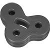 A ABSOPRO C2C32948 Auto 11mm 3 Fori Marmitta Scarico Gancio Boccola Nero 1 pezzo